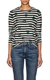 Floral   Striped Cotton T-Shirt at Barneys