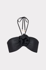 Floral Applique Halter Bikini Top at Milly