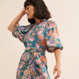 Floral Balloon Sleeve Jumpsuit Nuuly at Nuuly