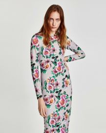 Floral Body-con Dress  at Zara