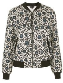 Floral Bomber Jacket at Topshop