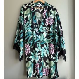 Floral Botanical Lace Trim Robe at eBay