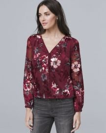 Floral Burnout Blouse at WHBM