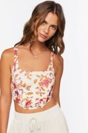 Floral Bustier Crop Top at Forever 21