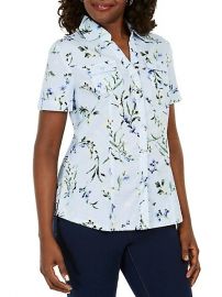 Floral Button-Front Shirt by Karen Scott at The Bay