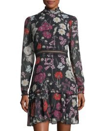 Floral Chiffon Mock-Neck Dress by Donna Morgan at Last Call