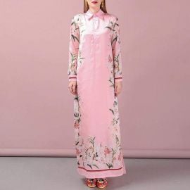 Floral Collar Maxi Dress by Sonja at Sonja