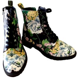 Floral Combat Boots at Steve Madden