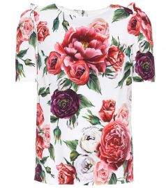 Floral Crepe Top by Dolce & Gabbana at Mytheresa