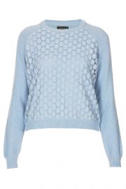 Floral Crochet Front Jumper at Topshop