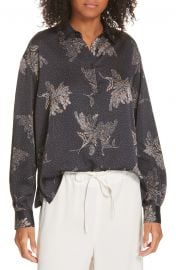 Floral Dot Silk Blouse at Nordstrom