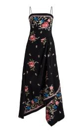 Floral Draped Midi Cocktail Dress By Erdem at Moda Operandi