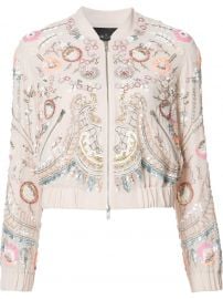 Floral Embellished Bomber Jacket by Needle and Thread at Farfetch