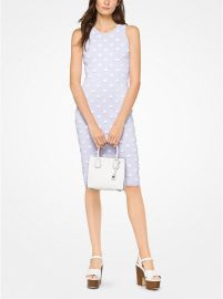 Floral Embellished Stretch-Viscose Dress at Michael Kors