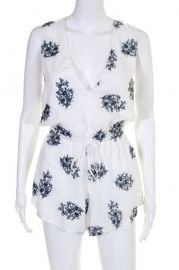 Floral Embroidered Romper by Blue Life at Revolve