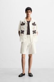 Floral Embroidery Shirt at Zara