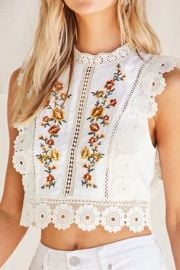 Floral Embroidred Top at Forever 21