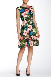 Floral Fit andamp Flare Dress at Nordstrom Rack