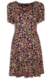 Floral Flippy Dress at Topshop