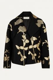 Floral Foil Blazer by Dries Van Noten at Net A Porter