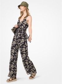 Floral Georgette Jumpsuit at Michael Kors