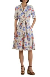 Floral Linen Shirtdress at Nordstrom