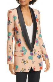 Floral Long Shawl Lapel Blazer at Nordstrom