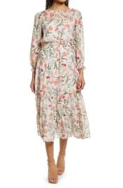 Floral Long Sleeve Midi Dress by Eliza J at Nordstrom