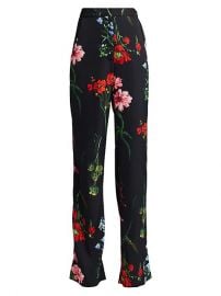 WornOnTV: Jenna’s black floral tie neck blouse and pants on Today ...