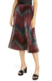 Floral Metallic Pleated Skirt by Le Superbe at Nordstrom