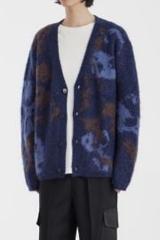 Floral Mohair Cardigan - Navy - obscura at Obscura