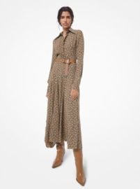 Floral Paisley Silk Georgette Shirtdress at Michael Kors