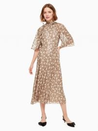 Floral Park Clip Dot Midi Dress at Kate Spade