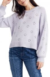 Floral Pointelle Pullover Sweater at Nordstrom