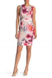 Floral Print Cap Sleeve Sheath Dress at Nordstrom Rack