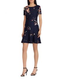 Floral-Print Crepe Dress Lauren Ralph Lauren at Bloomingdales