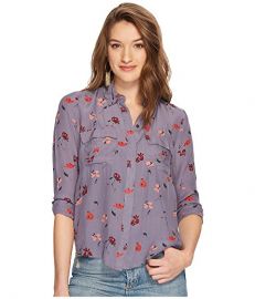 Floral-Print Flap-Pocket Shirt at Zappos