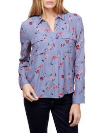 Floral-Print Flap-Pocket Shirt at Lord & Taylor