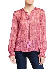 Floral-Print Long-Sleeve Blouse by Derek Lam 10 Crosby at Last Call