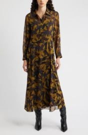 Floral Print Long Sleeve Shirtdress at Nordstrom Rack
