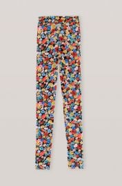 Floral Print Mesh Leggings by Ganni at Ganni