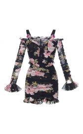 Floral Print Mini Dress by Alessandra Rich at Moda Operandi