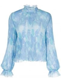 Floral Print Pleated Blouse at Farfetch