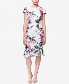 Floral-Print Ruffle-Hem Dress by Betsey Johnson at Macys