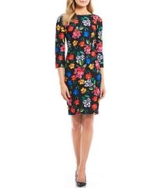 Floral Print Sheath Dress by Calvin Klein at Zappos