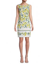 Floral Print Sheath Dress by Calvin Klein at Macys