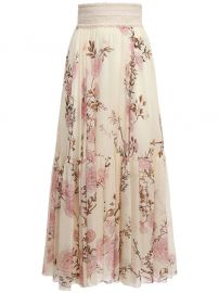 Floral Print Silk Georgette Skirt by Giambattista Valli at Luisaviaroma