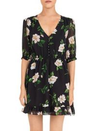 Floral-Print Silk Mini Dress at Bloomingdales