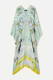 Floral-Print Silk-Satin Kaftan by Meng at Net A Porter