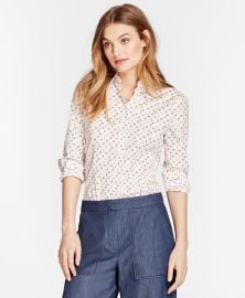 Floral-Print Stretch Cotton Poplin Shirt at Brooks Brothers